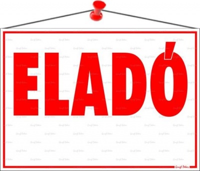 Információs tábla, 35x25 cm, "Eladó"