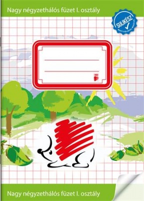 Füzet, tűzött, A5, nagy kockás, 32 lap, 1. osztály, ICO "Süni Sulikész"