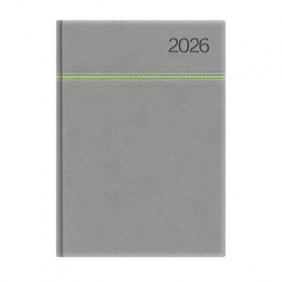 Naptár, tervező, A5, napi, TOPTIMER, "Young", szürke-zöld